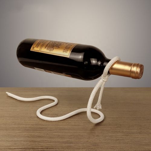 Magic hanging wine rack