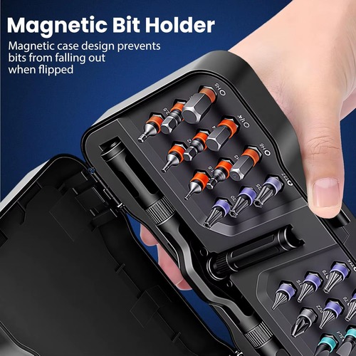 24in1 Multifunction Ratchet Screwdriver Set Multi Magnetic Bits Mini Repair Tool Kit Household Tool For PC & Desk Etc.