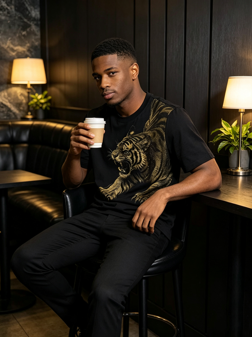 Black Tiger Trendy T-shirt