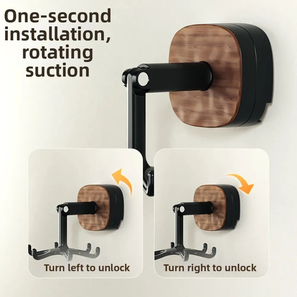 2PCS Rotatable Kitchen Utensil Holder Punch Free Wall Mount Space Saving Multifunctional Household Kitchen Storage Must-have
