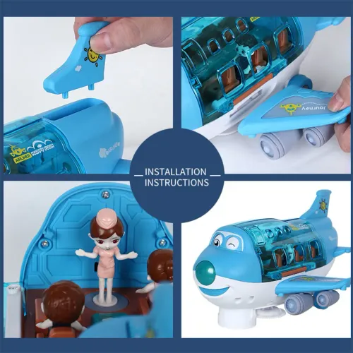 Children's toys electric airplane aircraft toy car airplane model music simulation boy children transportation toy gift girl