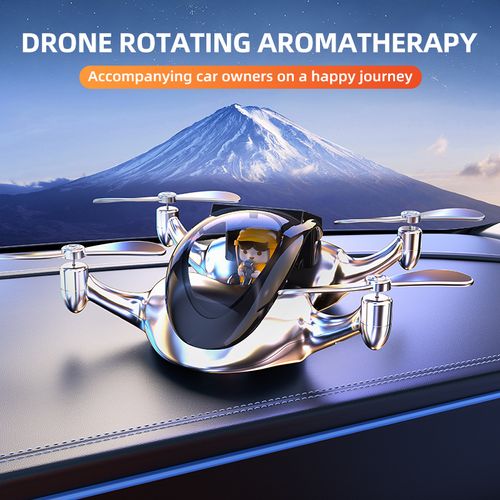 Solar powered car aromatherapy drone ornament
