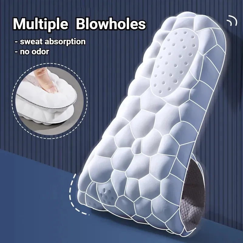 8PCS  4 Pair New 4D Massage Insoles Super Soft Sports Shoes Insole for Feet Running Baskets Shoe Sole Arch Support Orthopedic Inserts Unisex