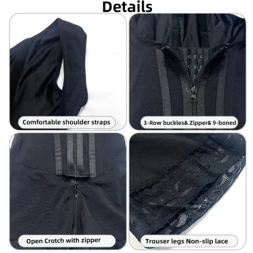 High-elasticity shapewear bodysuit for women, tummy control, waist shaping, and buttock lifting.