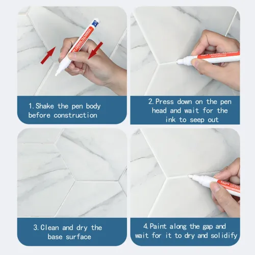 5pcs Waterproof Tile Marker Grout Pen Wall Seam for Floor Bathroom Kitchen Toilet Wall Seam Repair