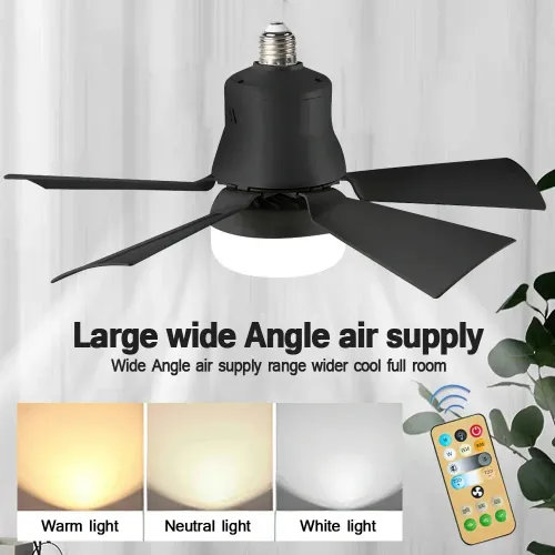 Ceiling Fan LED With Light Remote Control Dimmable