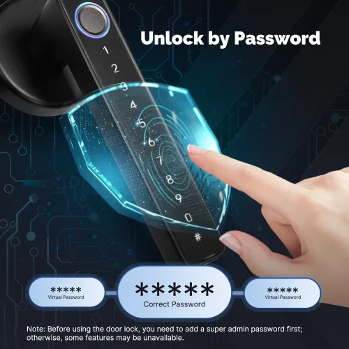 Biometric fingerprint keyless door lock with application control