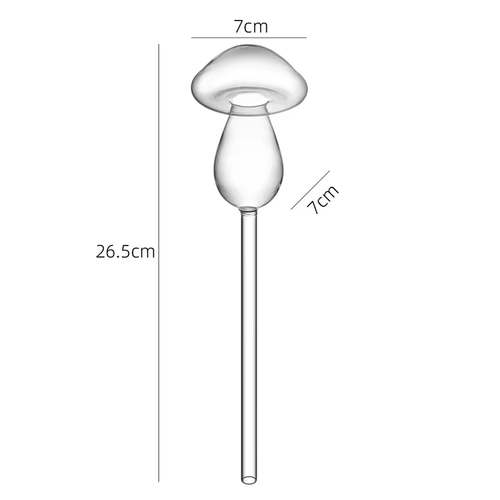 Mushroom Shape Glass Automatic Plant Watering Fountain 2pcs