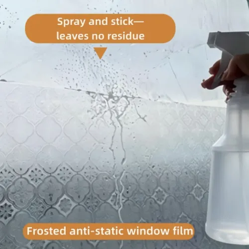 30cm*500cm Heat Control Anti UV Privacy Window Film Static Cling Rainbow Glass Door Film 3D Vinyl Window Decal Stickers for Home Bathroom