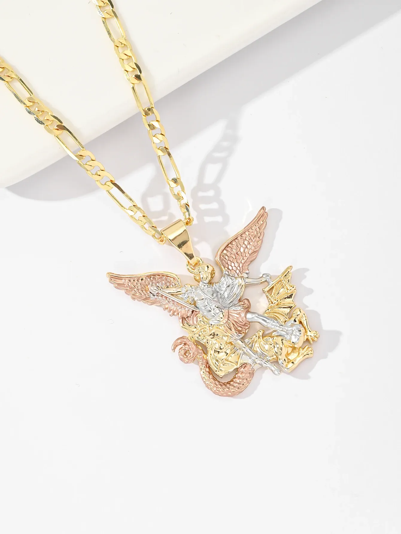 Elegant  Priest Pendant Necklace with Cubic Zirconia - Bohemian Style, Perfect for Holidays and Special Occasions