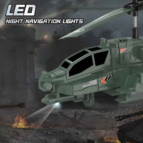 3.5 Channel Military RC Helicopters with LED Light Altitude Hold One Key Take Off Landing