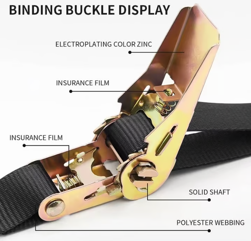 2.5cm*600cm Cargo Strap Ratchet Tensioner Freight Car Fixed Tightener Tighten Rope For Luggage Goods Transportation Outdoor Camping