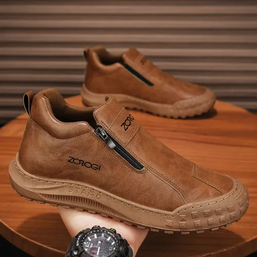 Men's Run Sneaker Walking Leather Shoes