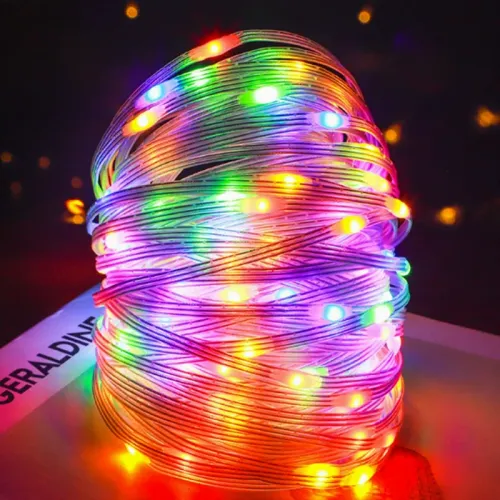 1PC 5M 10M LED RGB LED String DIY Smart IC APP Remote Fairy Lights