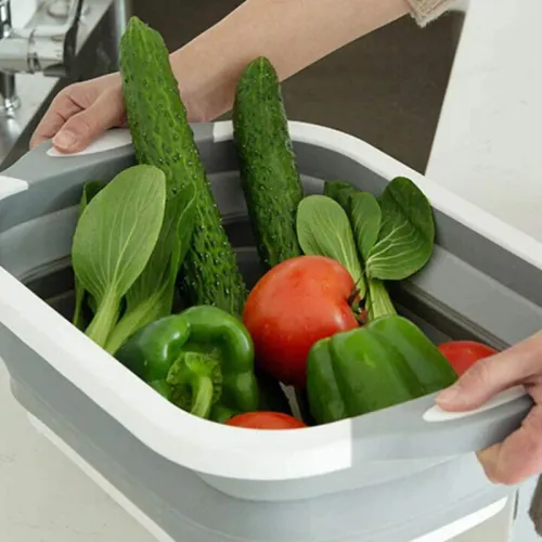 Household Folding Wash Basin Portable Sink Foot Bucket Washbasin Plastic Foldable Basin Travel Outdoor Camp Basins