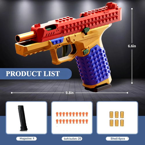 Rapid-Fire Building Block Toy Gun — The Ideal Weapon for Outdoor CS Battles