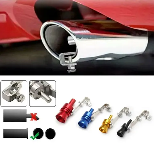 Universal Car Black Turbo Sound Whistle Vehicle Refit Device Exhaust Pipe Turbo Sound Simulator Turbo Muffler Whistler