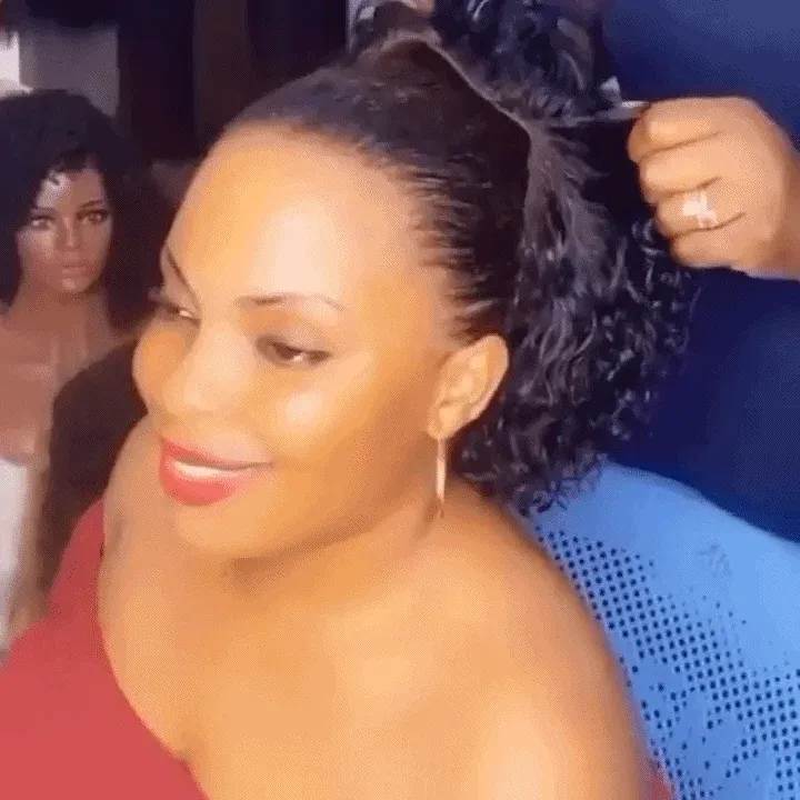 Natural Black Curly Bob Wig