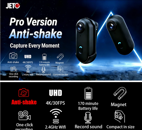 4K Sports Camera with Electronic Image Stabilization Underwater Cam Waterproof WIFI Bodycam for Fishing Vlog Bicycle Camcorder