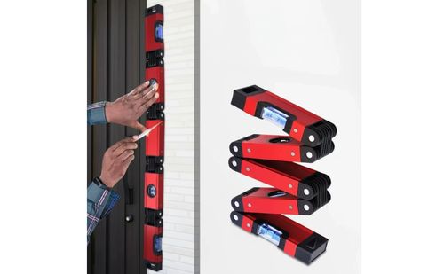 Folding Bubble Level Ruler Hinged Folding Level Ruler Measuring Tool Portable Accurate Measurement for Construction, Woodworking