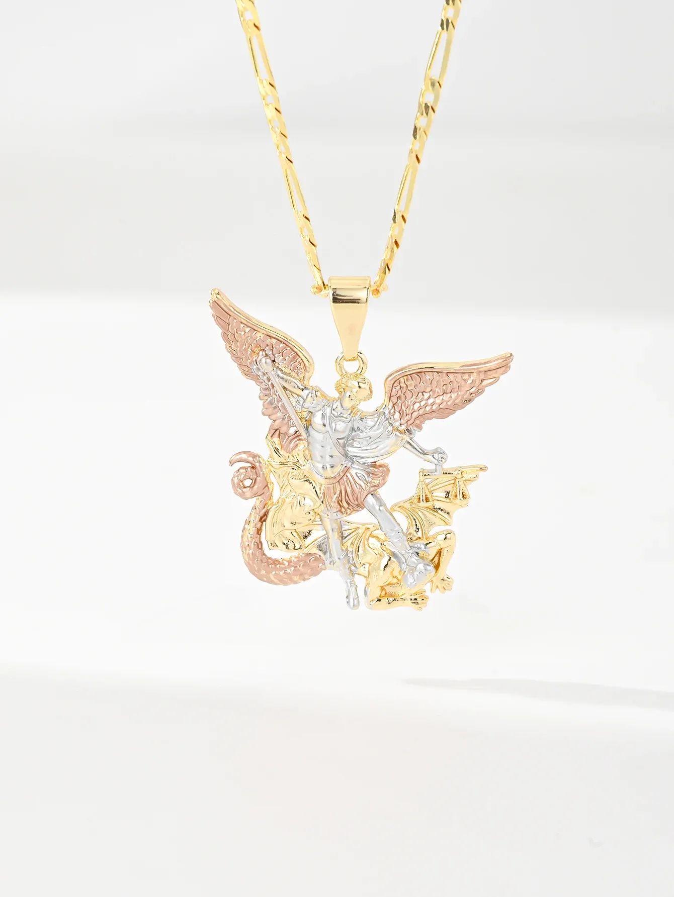 Elegant  Priest Pendant Necklace with Cubic Zirconia - Bohemian Style, Perfect for Holidays and Special Occasions