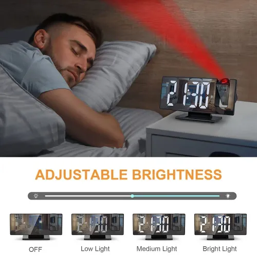 180 ° Projection Digital Alarm Clock