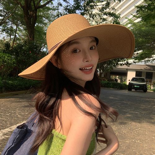Women's Wide Brim Beach Hat Adjustable Sun Hat