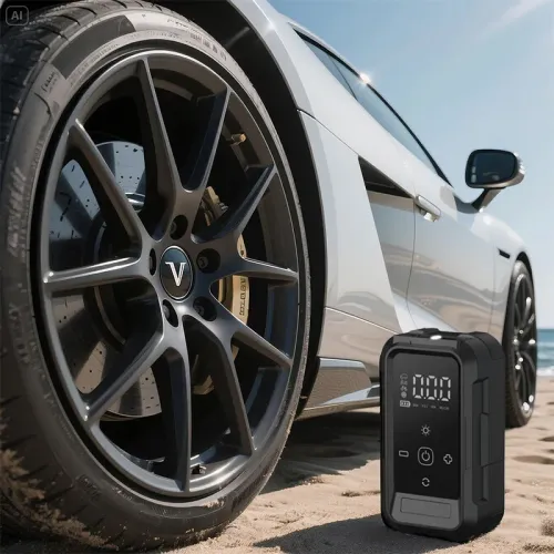 Wireless Car Air Compressor Air Pump Electric Tire Inflator Pump for Motorcycle Bicycle AUTO Tyre with Lighting