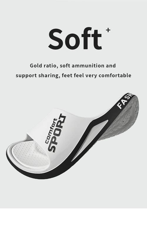 Fashion Men's Sandals Summer EVA Comfortable Anti-Slip Soft Soles House Slippers for Indoor Outdoor Wear Breathable Shower Slide