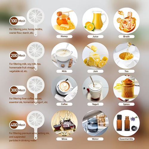 3-Pack Ultra-Fine Nylon Mesh Strainers