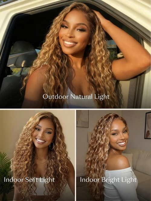 🙌🏾Women's long wavy wig with pre-straightened hair 🧡 Wig with