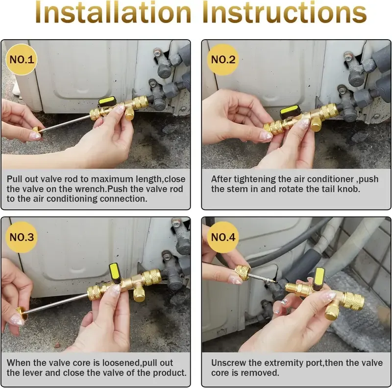 🔥✨Professional AC Valve Core Remover & Installer Kit