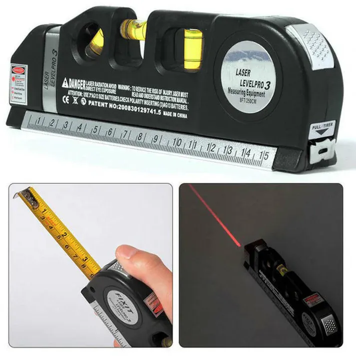 Professional 5-in-1 Laser Level with Ruler, Scale & Triple Spirit Level👌