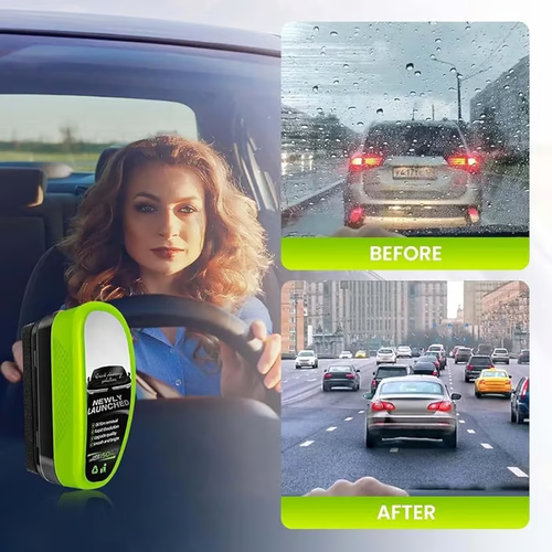🚗Car Oil Film Cleaner Brush🧹 – Clear Vision Glass Cleaner✨ Removes Grease for Safe Driving!✅