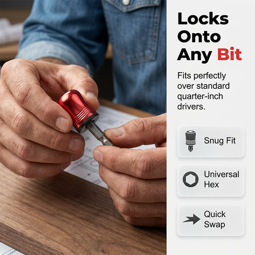 🔩2 pieces Portable Magnetizer for Drills & Screwdrivers-Instant Magnetic Tip Tool,Precision Fastener Control🔧