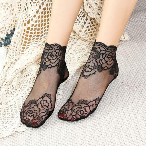 💋 Ladies Fashion Lace Socks   5 pairs