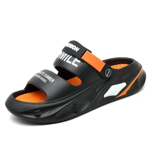 New Summer Fashion Sandals Men's Non-Slip Outdoor Beach Slides Soft Comfortable EVA Sandals Women's Casual Home Slippers