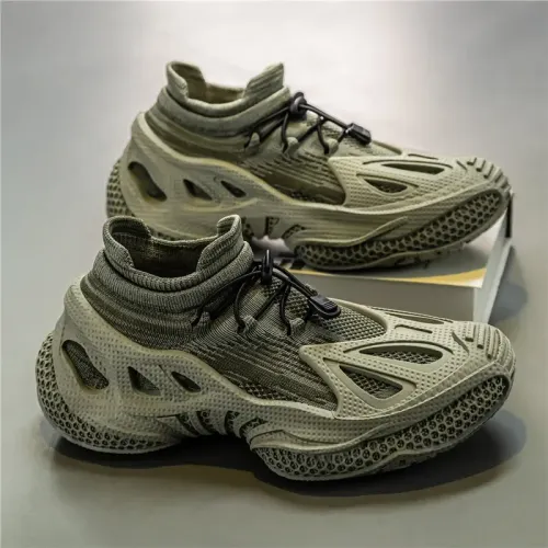 Men's shoes new breathable mesh sports shoes trendy one foot casual thick soled sports shoes dad shoes