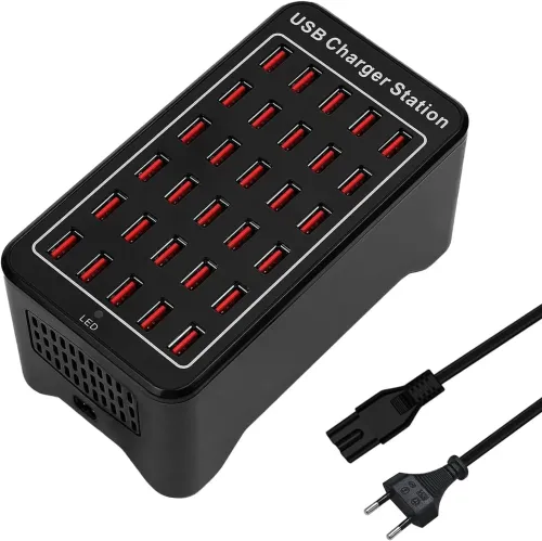 10 20 30 Ports USB Charger 50W 100W 150W Smart USB Charger Desktop Charging Hub Multi-Port Charging Station