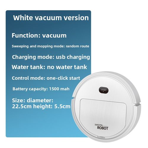 3-in-1 Sweeping, Vacuuming, and Mopping Rechargeable Robotic Vacuum Cleaner
