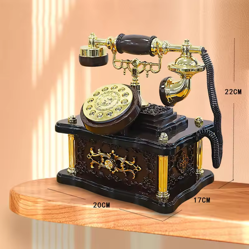 Romantic decorative music box, retro telephone home decoration, European nostalgic ornaments, holiday gifts