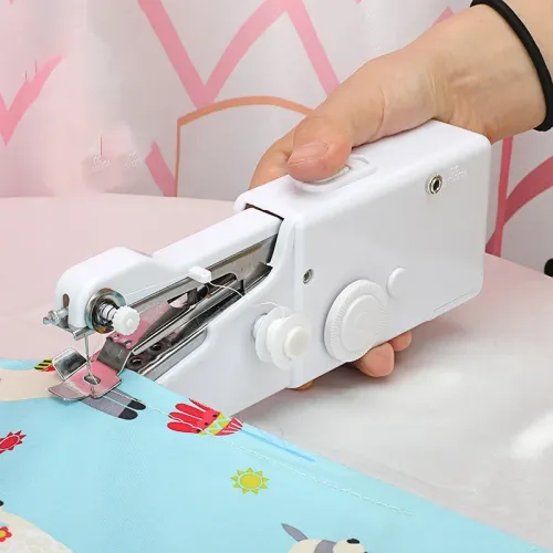 Battery plug-in dual-purpose mini electric sewing machine, portable household travel sewing machine