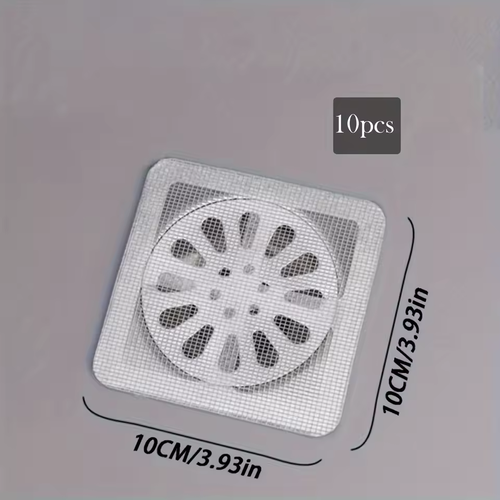10Pcs Floor Drain Sticker, Insect-proof Self-adhesive Bathroom Hair Filter Net, Sewer Filter, Kitchen Anti-blocking Mesh Net