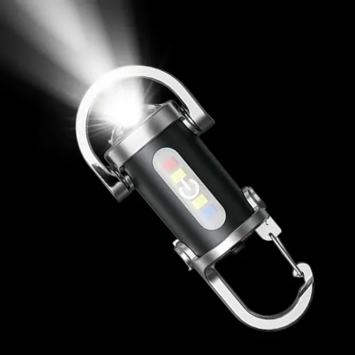 Mini USB Rechargeable LED Flashlight Keychain Portable Waterproof Pocket Lamp Keyring Hanging Light Outdoor Gear