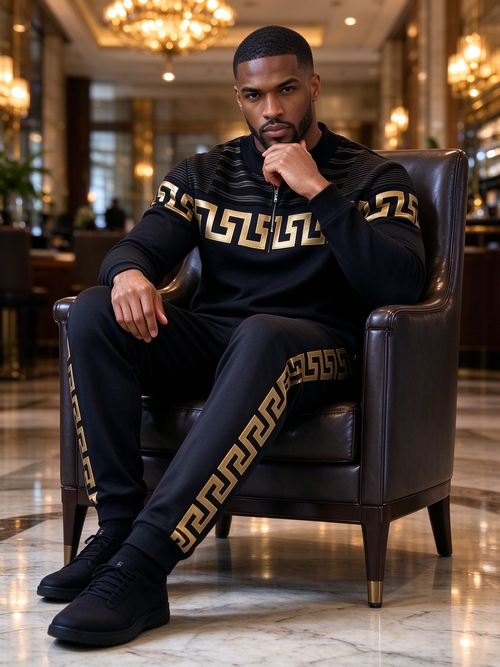 Sophisticated, textured sportswear set