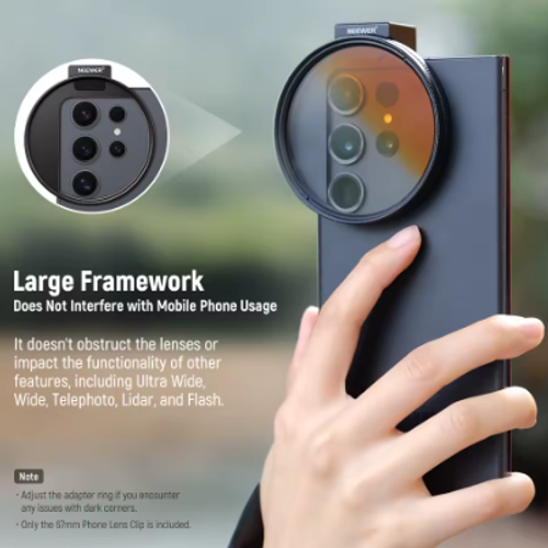 APEXEL 67mm High-Quality Circular Phone Polarizing Lens Camera Filter ND Filter