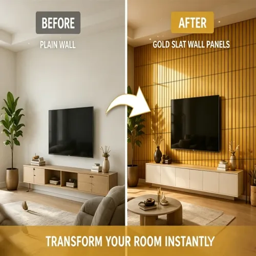 20 pcs Self-Adhesive Mirror Wall Panels – Waterproof Faux-Slat Mirror Wallpaper, Suitable for Bedroom and TV Feature Wall Decoration