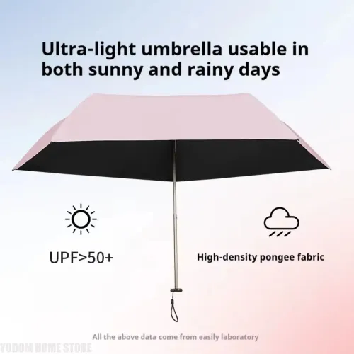 Only 4 cm thick—ultra-lightweight, offering protection against both rain and UV rays.