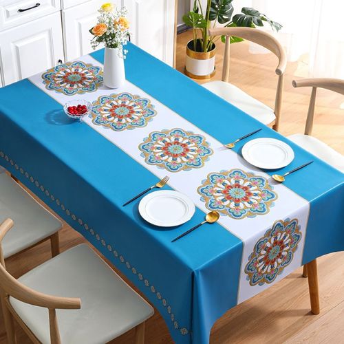 High-end Printed Waterproof Tablecloth Anti-scalding Thickened Rectangular Home Party Dining Room Furnishings