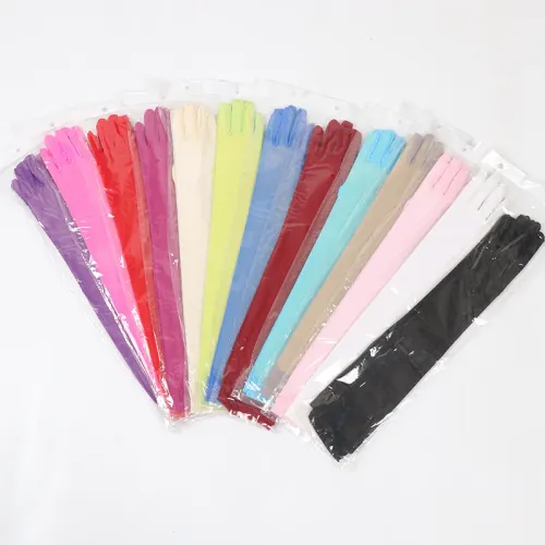 Women 55cm Long Sexy Lace Mesh Thin Transparent Long Gloves Multicolor High Elasticity Etiquette Opera Cosplay Party Performance